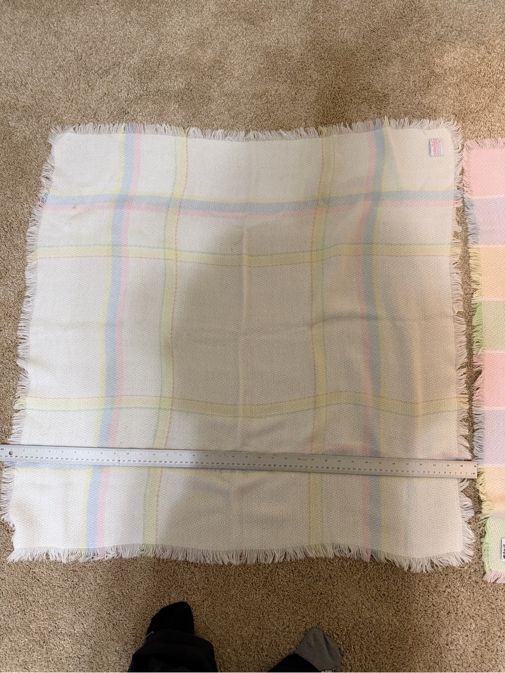 The Three Weavers vintage 1980s baby blanket